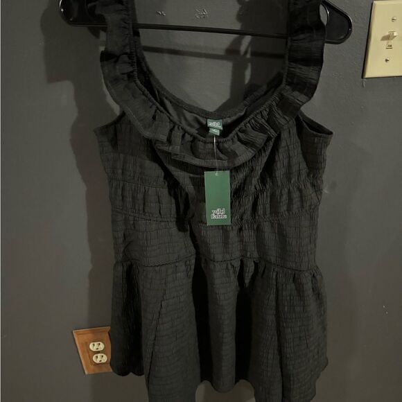 Wild Fable Ruffle Tiered Skater Dress Large NWT - Picture 2 of 6